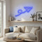 Blue Paper Airplane Neon Sign