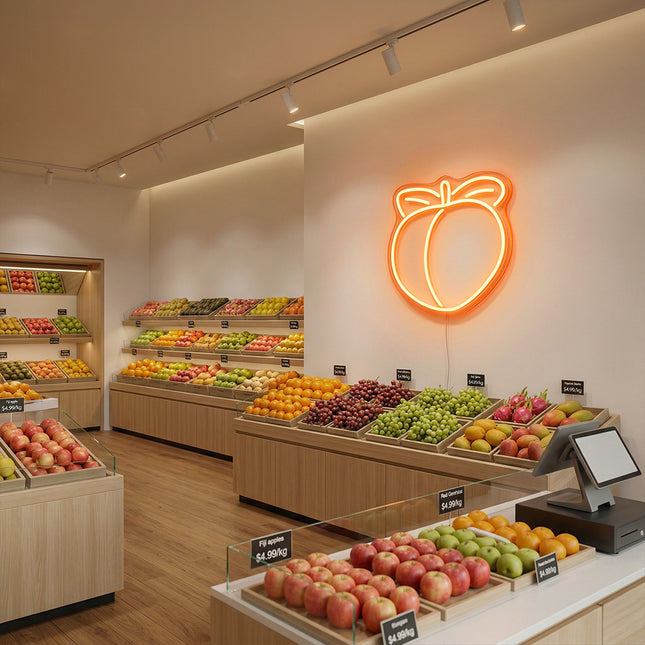 Orange Peach Neon Sign