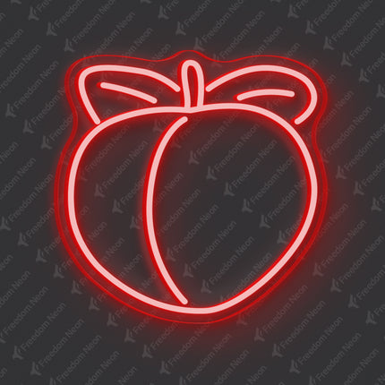 Red Peach Neon Sign