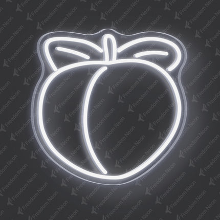 White Peach Neon Sign