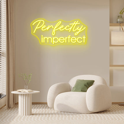 Lemon Yellow Perfectly Imperfect Neon Sign