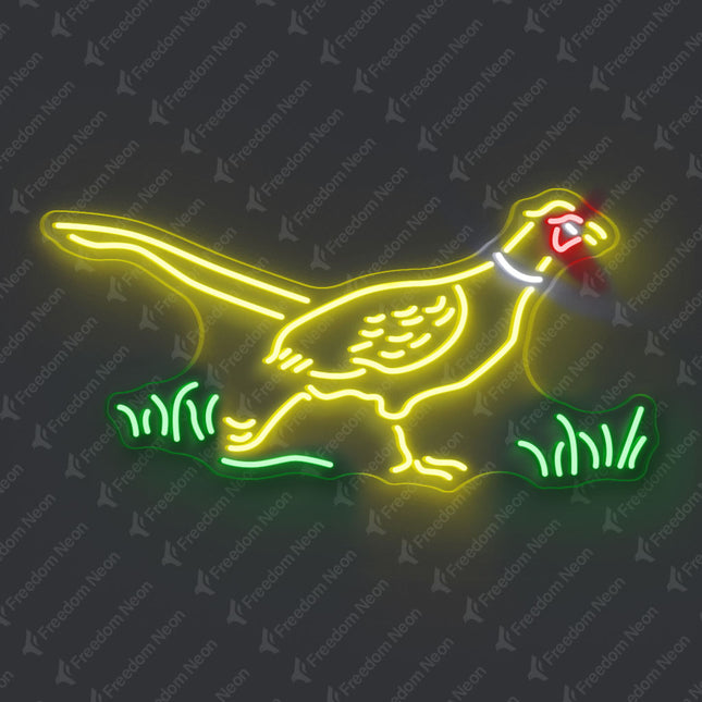 Lemon Yellow Pheasant Neon Sign