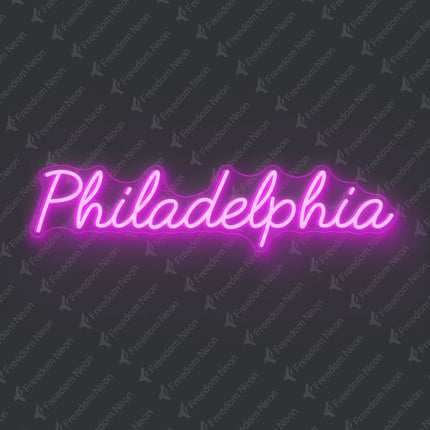 Pink Philadelphia Neon Sign