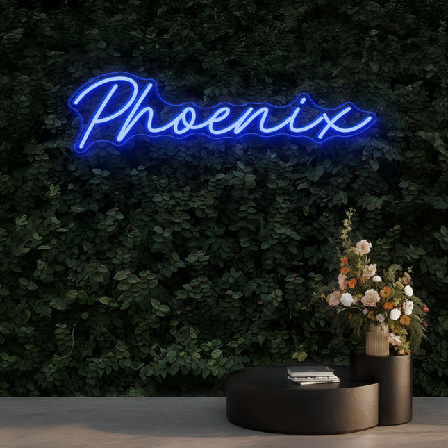 Blue Phoenix Neon Sign