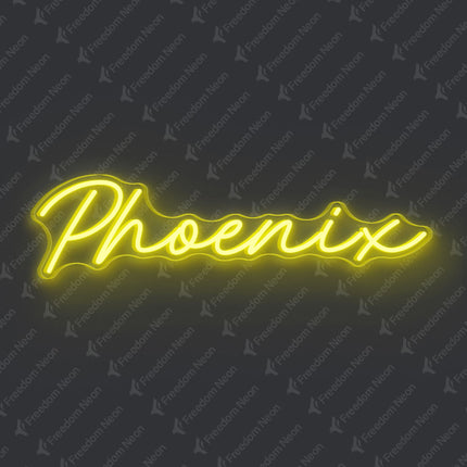 Lemon Yellow Phoenix Neon Sign