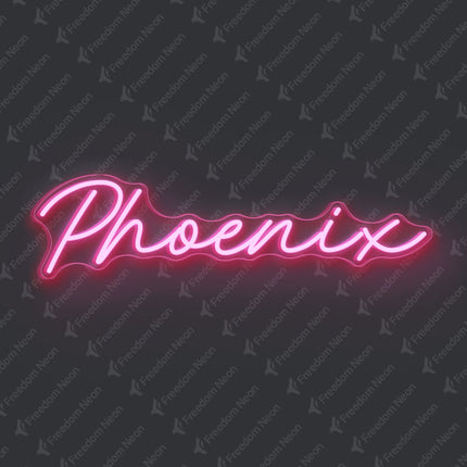 Light Pink Phoenix Neon Sign