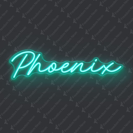 Mint Green Phoenix Neon Sign