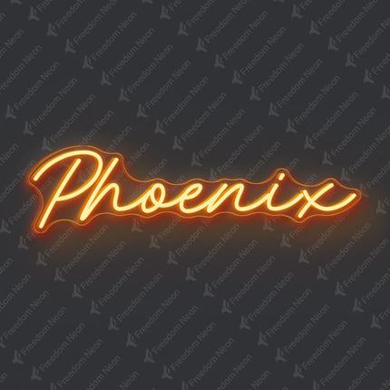 Orange Phoenix Neon Sign
