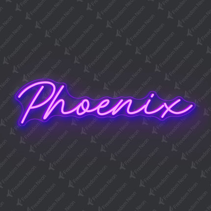Purple Phoenix Neon Sign