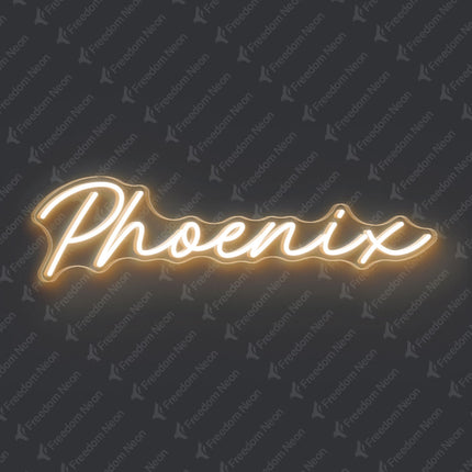 Warm White Phoenix Neon Sign