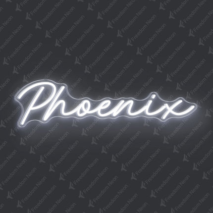 White Phoenix Neon Sign