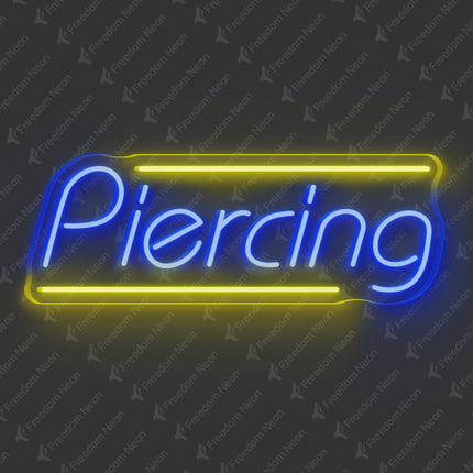 Blue Piercing Neon Sign