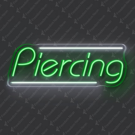 Green Piercing Neon Sign