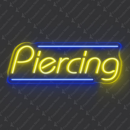 Lemon Yellow Piercing Neon Sign