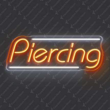 Orange Piercing Neon Sign