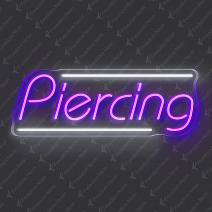 Purple Piercing Neon Sign