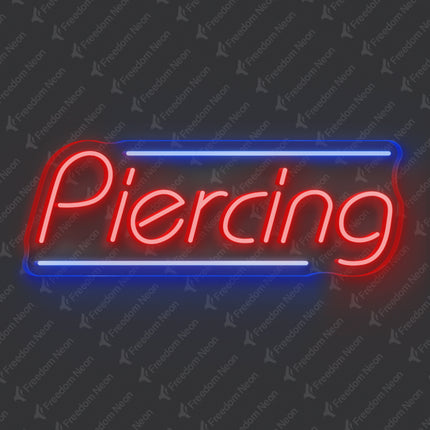 Red Piercing Neon Sign