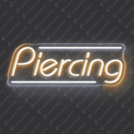 Warm White Piercing Neon Sign