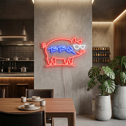 Red Pig BBQ Neon Sign