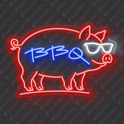 Red Pig BBQ Neon Sign