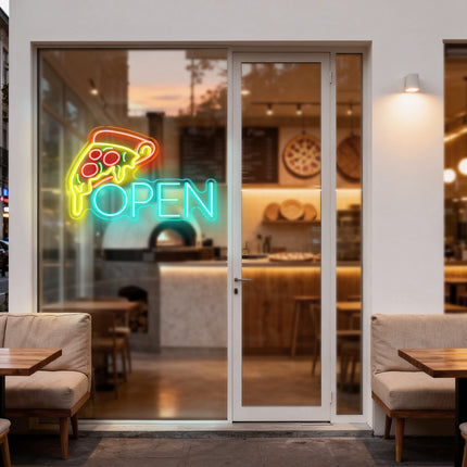 Pizza & Mint OPEN Neon Sign