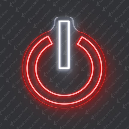Red Power Button Neon Sign