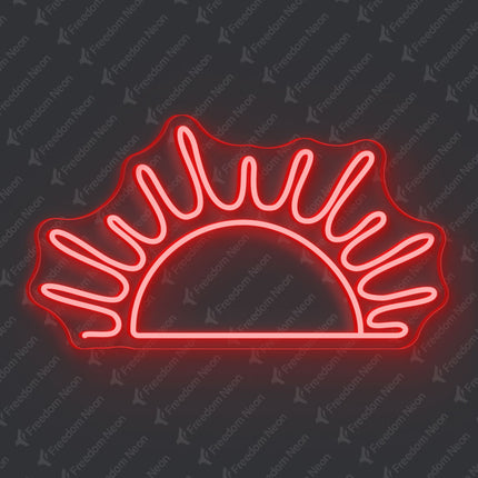 Red Radiant Rising Sun Neon Sign