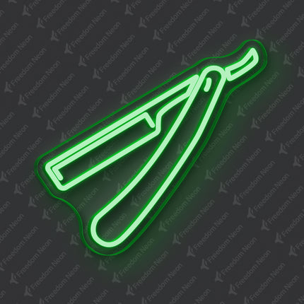 Green Razor Blade Neon Sign