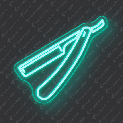 Mint Green Razor Blade Neon Sign