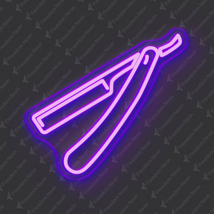 Purple Razor Blade Neon Sign