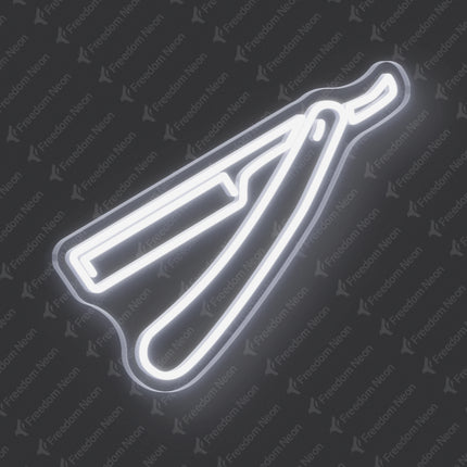 White Razor Blade Neon Sign