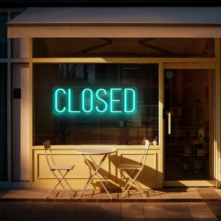 Mint Rectangular Closed Neon Sign