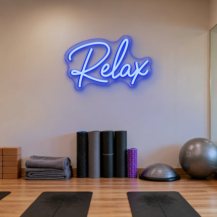 Blue Relax Neon Sign