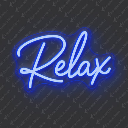 Blue Relax Neon Sign