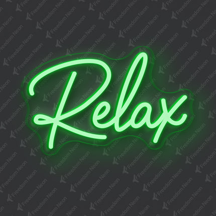 Green Relax Neon Sign