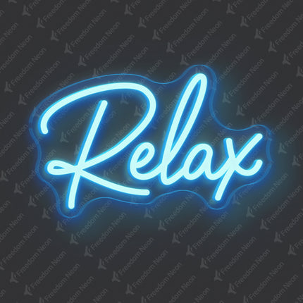 Ice Blue Relax Neon Sign