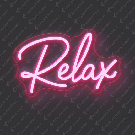 Light Pink Relax Neon Sign