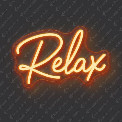 Orange Relax Neon Sign