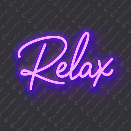 Purple Relax Neon Sign