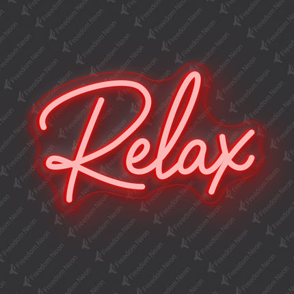 Red Relax Neon Sign