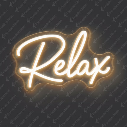 Warm White Relax Neon Sign
