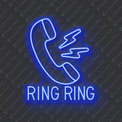 Blue Ring Ring Neon Sign