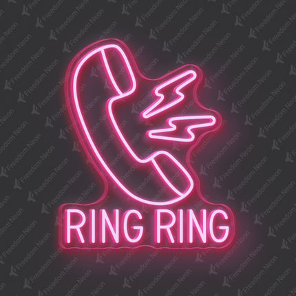 Light Pink Ring Ring Neon Sign