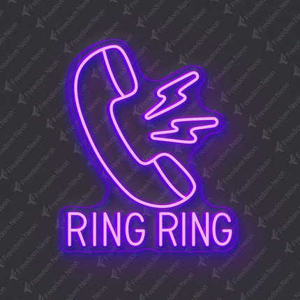 Purple Ring Ring Neon Sign
