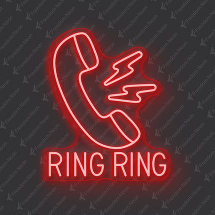 Red Ring Ring Neon Sign