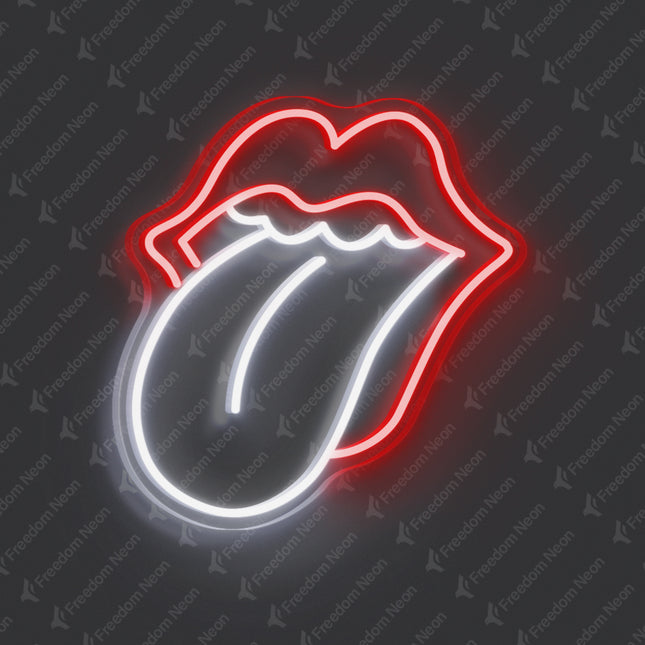 Rock n Roll Lick Tongue Neon Sign