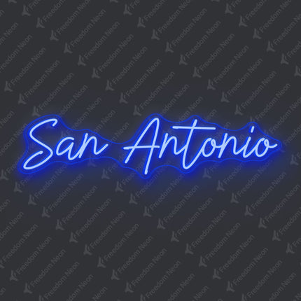 Blue San Antonio Neon Sign