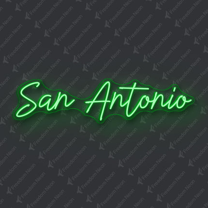 Green San Antonio Neon Sign