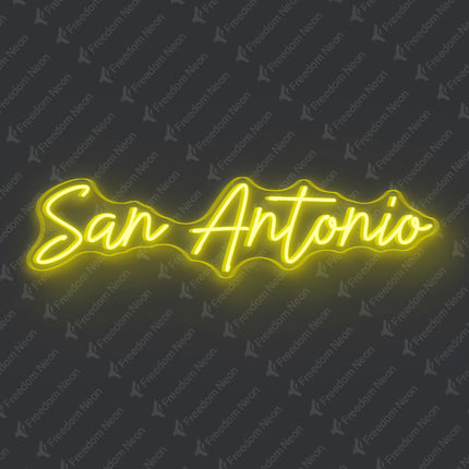 Lemon Yellow San Antonio Neon Sign