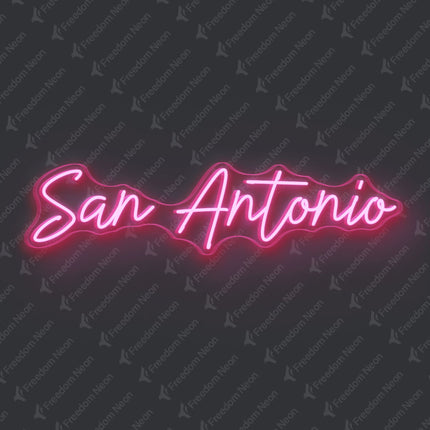Light Pink San Antonio Neon Sign